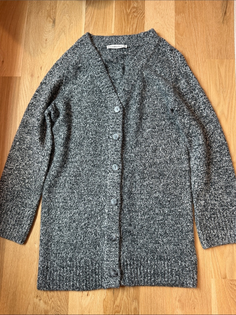 Madewell Gray Marled Button-Front Women’s Cardigan Sweater Dress